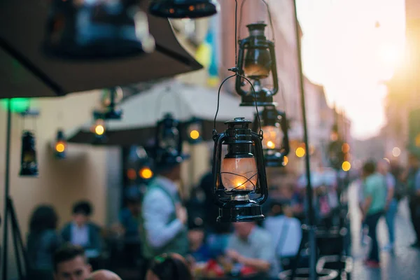 Old Lamps City Streets — Stock Photo, Image