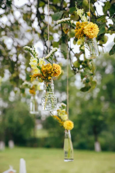 Girassóis Flores Blum Amarelo Com Decoração Rústica — Fotografia de Stock