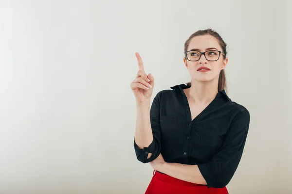 Femme Affaires Lunettes — Photo