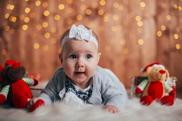 Adorable Niña Hermosa Dos Meses Edad —  Fotos de Stock