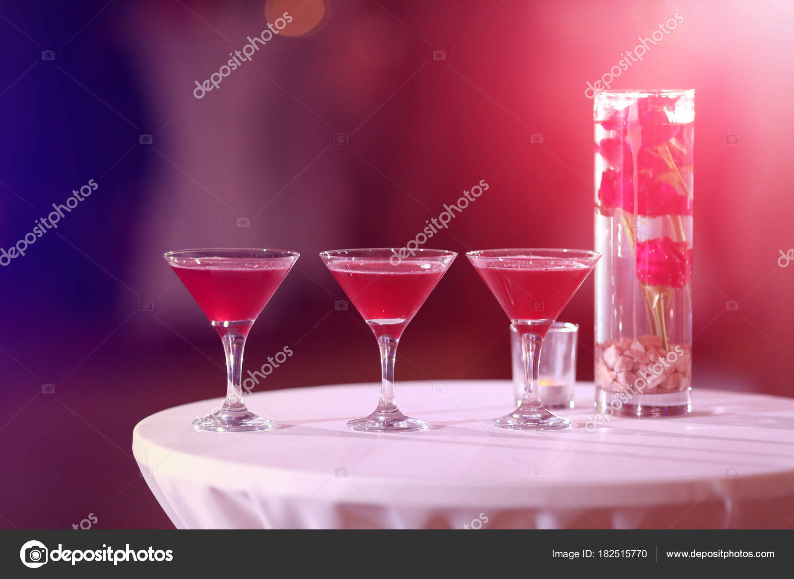 Cocktail Glass Vase Red Roses Stock Photo C Photokool Ukr Net