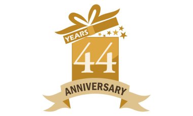 44 yıl hediye kutusu şerit yıldönümü 