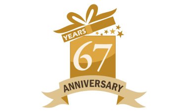 67 yıl hediye kutusu şerit yıldönümü 