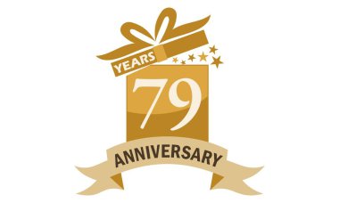 79 yıl hediye kutusu şerit yıldönümü 