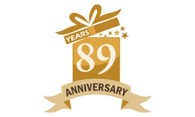 89 yaşında hediye kutusu şerit yıldönümü 