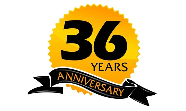 36 jaar lint verjaardag — Stockvector