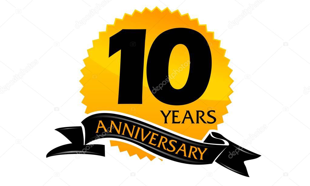10 Years Ribbon Anniversary 