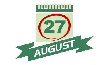 Kurdele ile 27 Ağustos takvim