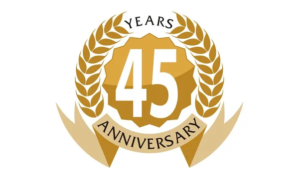 45 Jahre Bandjubiläum — Stockvektor