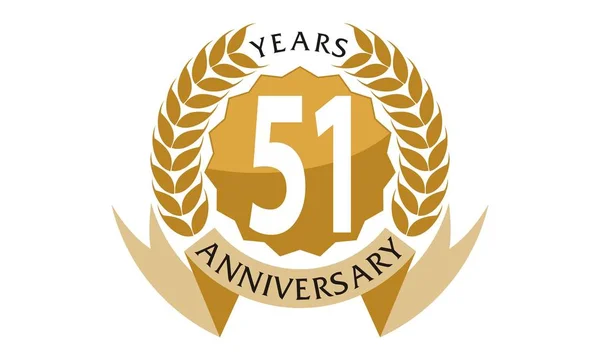 51 jaar lint verjaardag — Stockvector