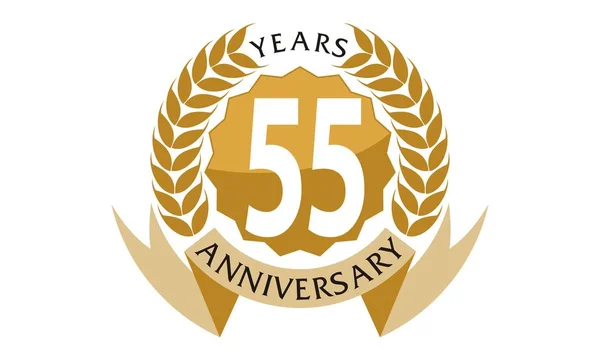 55 Jahre Bandjubiläum — Stockvektor