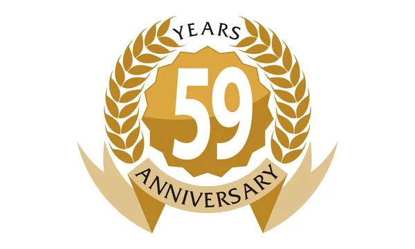 59 Jahre Bandjubiläum — Stockvektor