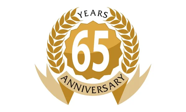 65 Jahre Bandjubiläum — Stockvektor