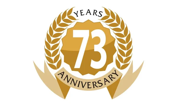 73 Jahre Bandjubiläum — Stockvektor