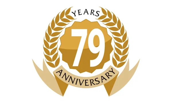 79 jaar lint verjaardag — Stockvector