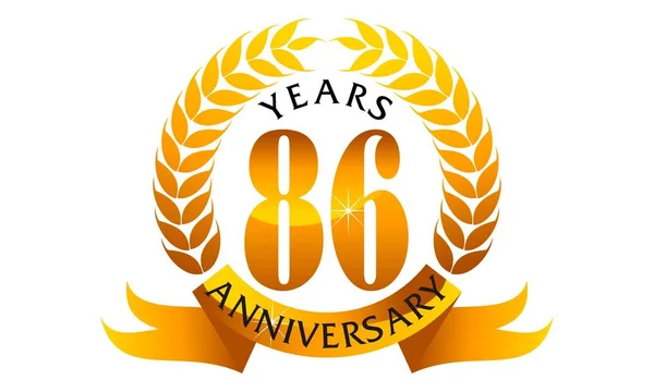 86 jaar lint verjaardag — Stockvector