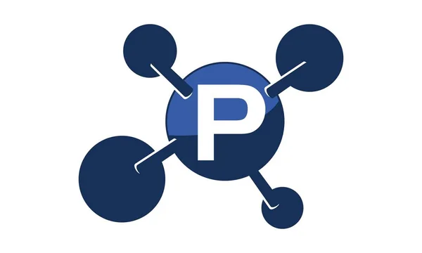Logo Synergy Inicial P — Vector de stock