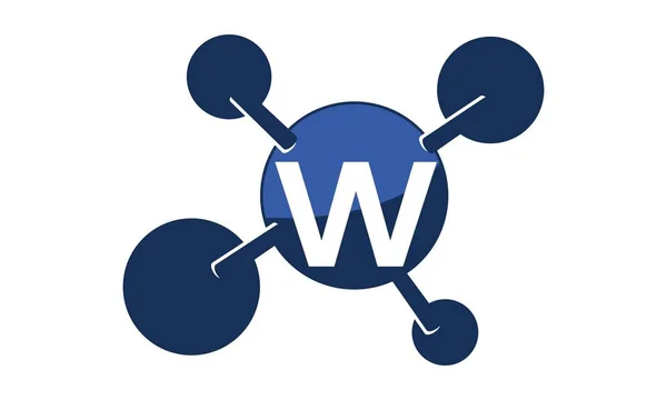 Συνέργεια λογότυπο Αρχική W — Διανυσματικό Αρχείο