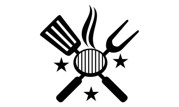 Restaurace nejlepší logo grilování — Stockový vektor