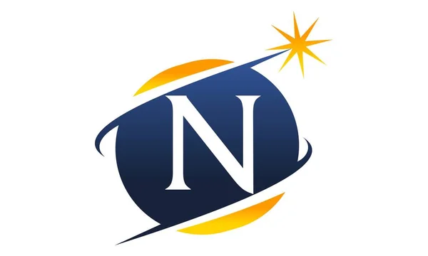 Moderne Logo oplossing Letter N — Stockvector