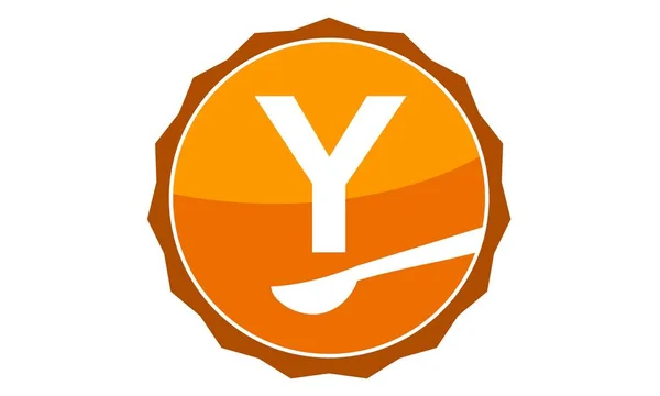Legjobb étterem-Spoon betű Y — Stock Vector