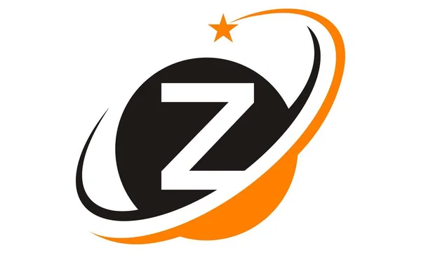 Star Swoosh Letter Z — Stock Vector