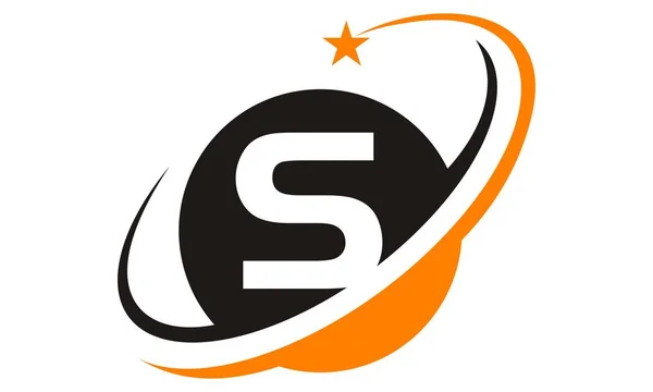 Hvězda Swoosh písmeno S — Stockový vektor