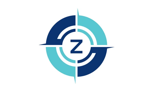 Iránytű útmutató megoldás kezdeti Z — Stock Vector