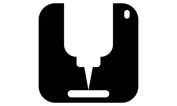 Логотип станка с ЧПУ — стоковый вектор