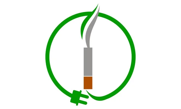 Elektrická cigareta pro zdravé — Stockový vektor