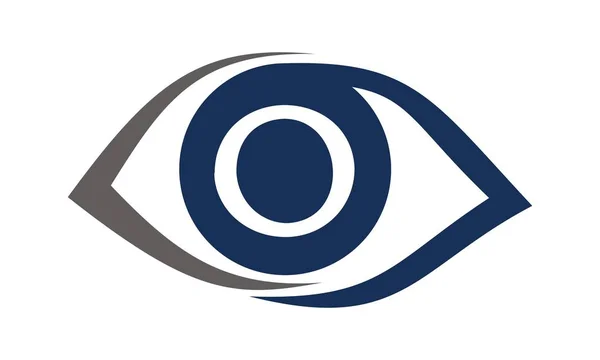Eye Care rozwiązania litera O — Wektor stockowy