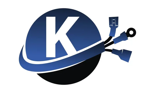จดหมายไฟฟ้าทั่วโลก K — ภาพเวกเตอร์สต็อก