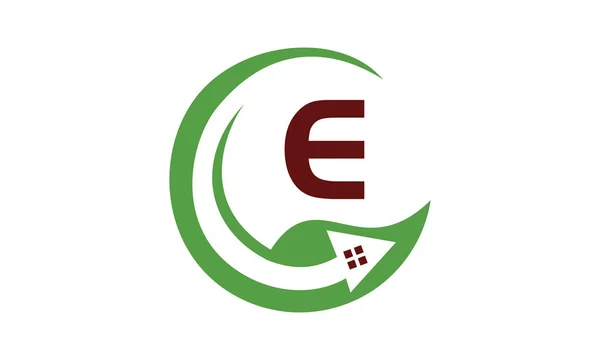 Eco hem första E — Stock vektor