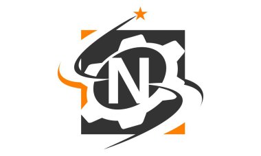 Dişli çözüm Logo harf N