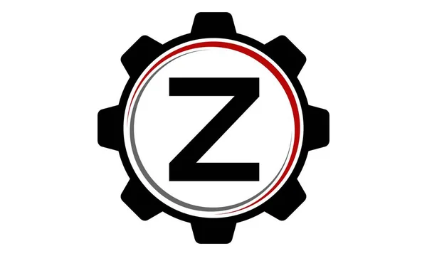 Logotipo de la solución de engranajes Letra Z — Vector de stock