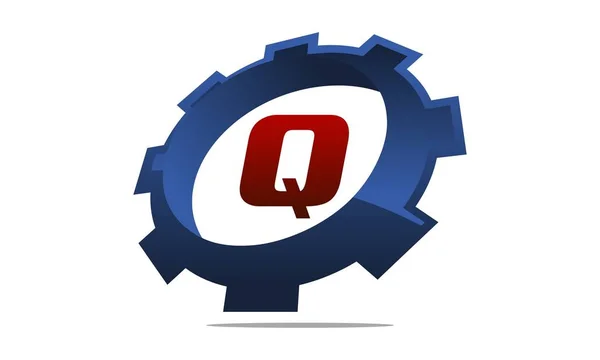 Gear Solution Logo Letra Q — Vector de stock