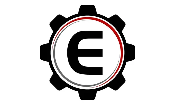 Gear Solution Logo Letter E — Stock Vector