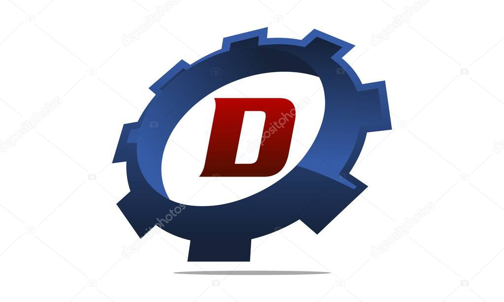 Gear Solution Logo Letter D