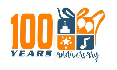 100 yıl hediye kutusu şerit yıldönümü 