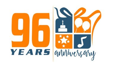 96 yıl hediye kutusu şerit yıldönümü 