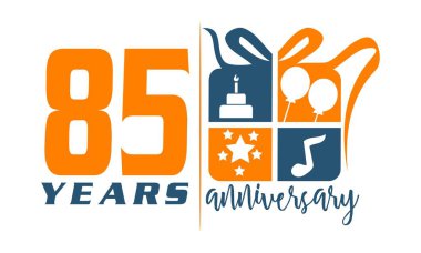 85 yıl hediye kutusu şerit yıldönümü 