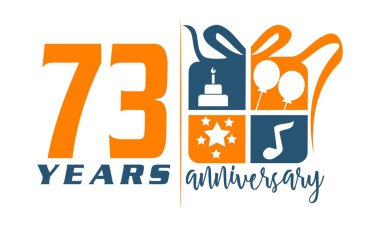 73 yıl hediye kutusu şerit yıldönümü 