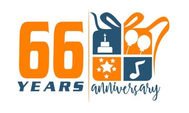 66 yıl hediye kutusu şerit yıldönümü 