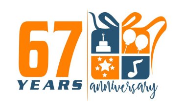 67 yıl hediye kutusu şerit yıldönümü 