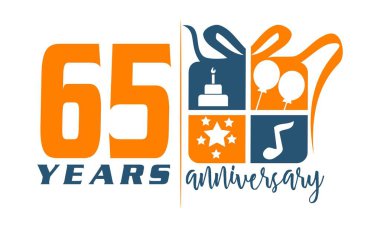 65 yıl hediye kutusu şerit yıldönümü 