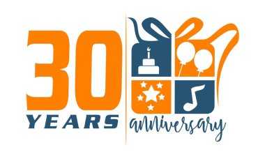 30 yıl hediye kutusu şerit yıldönümü 