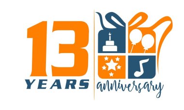 13 yıl hediye kutusu şerit yıldönümü 