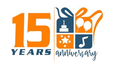 15 yıl hediye kutusu şerit yıldönümü 