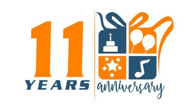 11 yaşındaki hediye kutusu şerit yıldönümü 