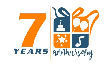 7 yıl hediye kutusu şerit yıldönümü 